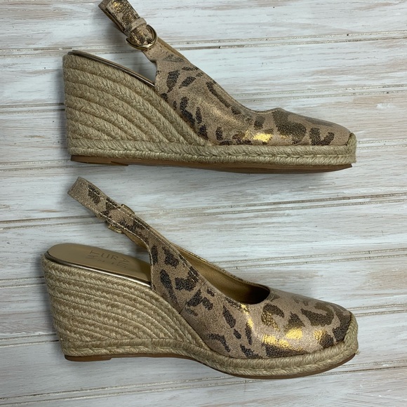 Naturalizer “Pearl” Leopard Print Slingback Espadrille Wedges Sz 8 - Picture 5 of 9